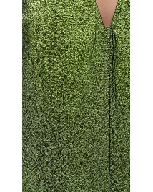 green long sleeve mesh dress Lustre Open Back Mesh Maxi Dress Sage