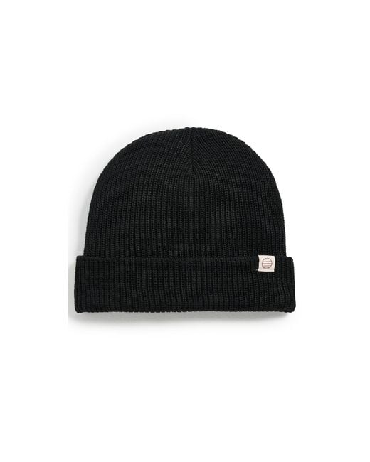 Marine Layer Black Tahoe Beanie for men
