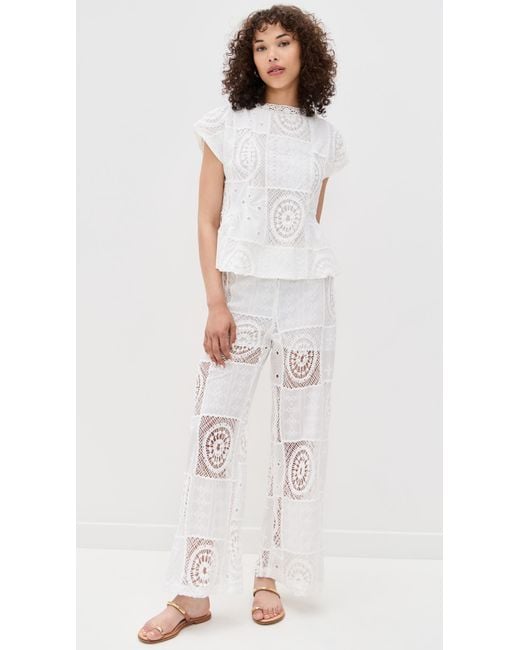 Line & Dot White Biva Tunic Top