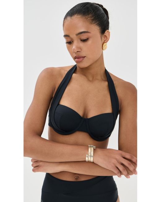 Staud Black Electra Bikini Top