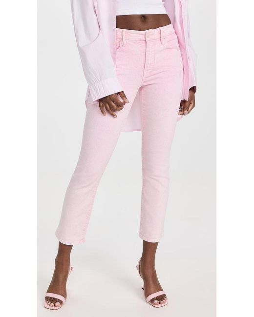 GOOD AMERICAN Good Legs Straight Jeans in Pink | Lyst Canada