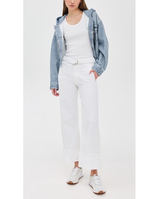 Rag & Bone White Andi Jeans With Belt