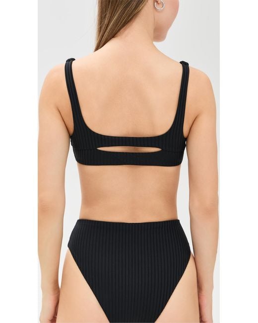 LSPACE Black Effie Bikini Top