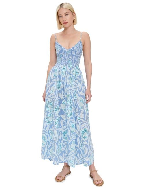 Free People Blue Sweet Nothings Midi Dress