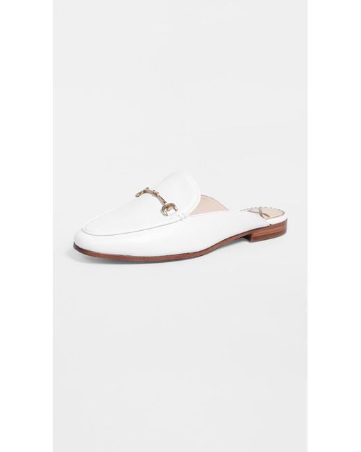 Sam Edelman White Linnie Flat Mules
