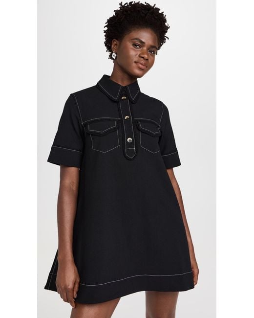Ganni heavy crepe mini dress online
