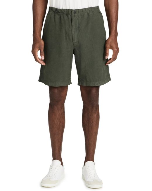 Norse Projects Green Ezra Reaxed Cotton Inen 7.75" Shorts for men