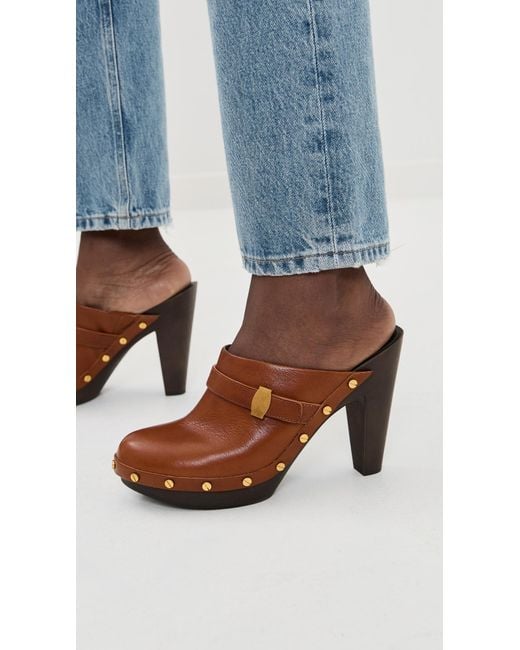 Veronica Beard Brown Giana Clogs