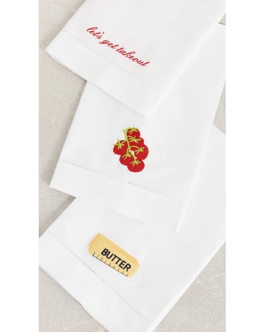 Abode White Butter Tea Towel