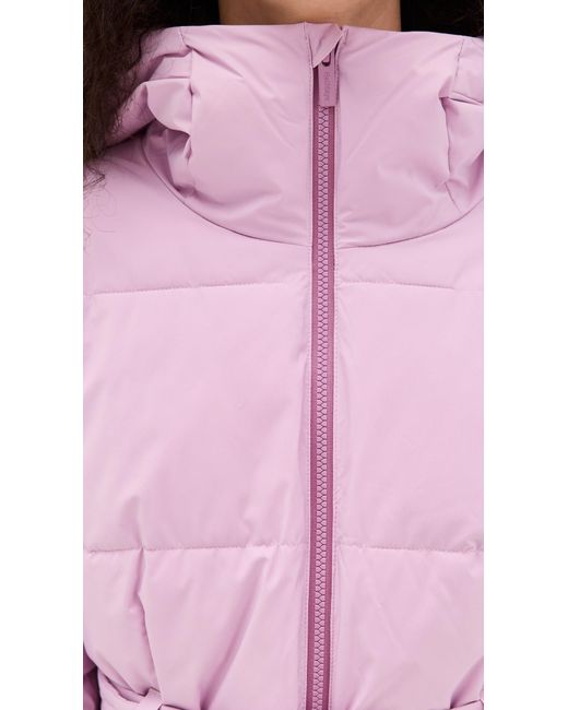 Halfdays Pink Hedy Belted Puffer Ski Jacket