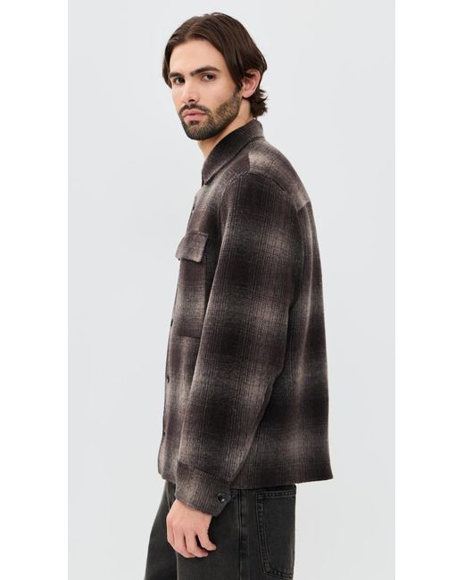 Rag & Bone Black Austin Wool Shirt Jacket for men