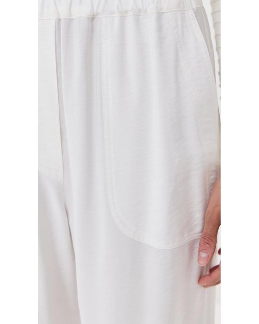 SABLYN White Lenon Utility Pull On Pants