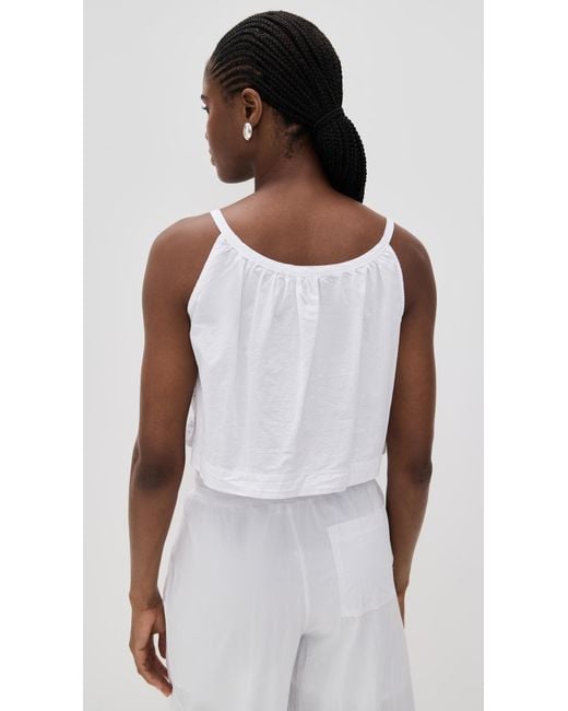 Stateside White Voile Cropped Button Cami