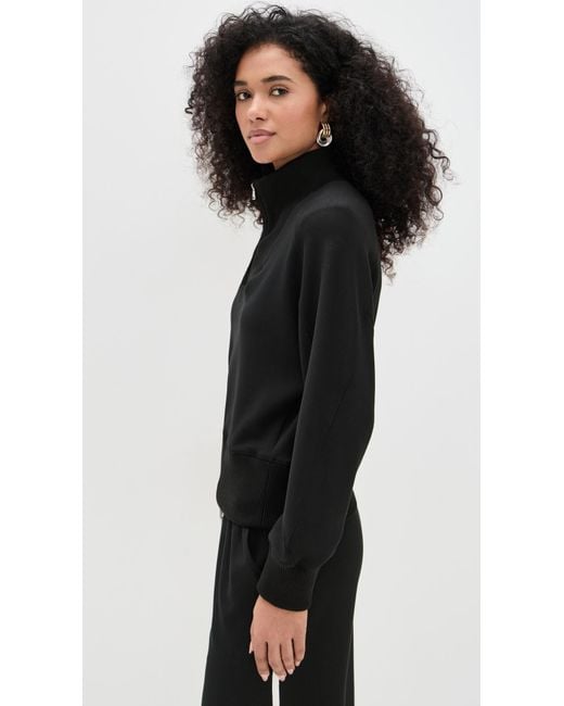 Le Bos Black Thea Quarter-Zip Pullover