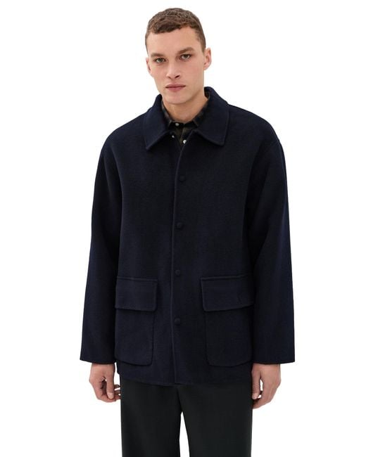 Officine Generale Black Vasco Double Split Wool Jacket for men