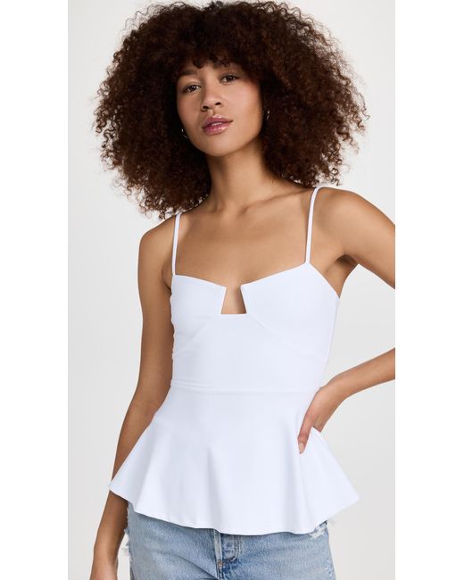 Susana Monaco Flared Angled Wire String Top in White | Lyst