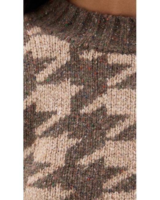 R13 Multicolor Mock Collar Shrunken Sweater
