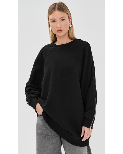 Halfboy Black Zip Over Crew Neck