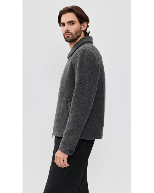 Wax London Black Wool Eldon Zip Jacket for men