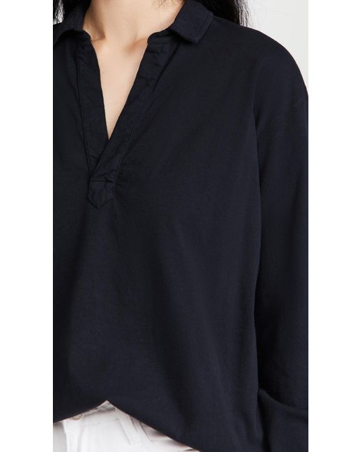 Frank & Eileen Blue Popover Henley Tee