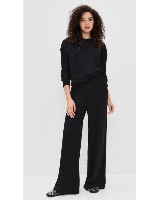 La Ligne Black Cropped James Sweatshirt