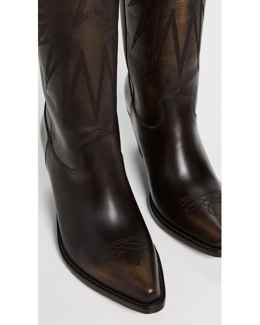 Golden Goose Deluxe Brand Black Wish Star Distressed Bull Leather Boots