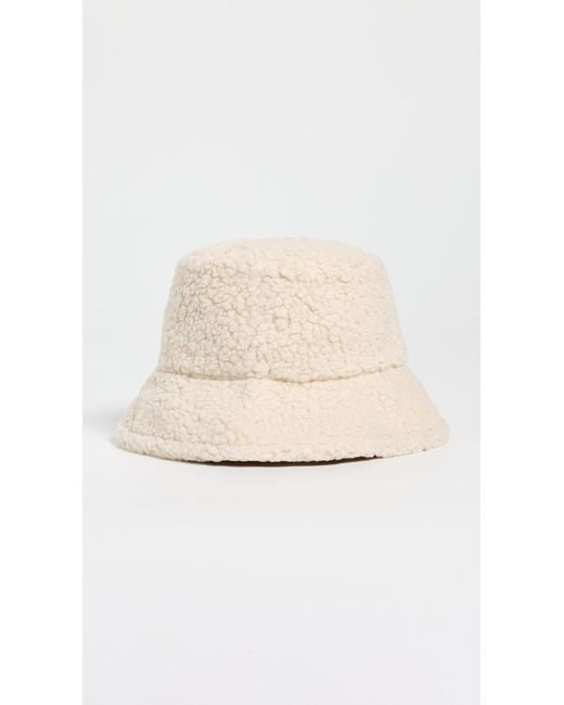 Hat Attack Natural Sherpa Reversible Bucket Hat
