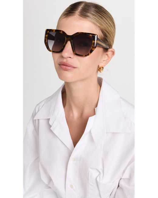Stella McCartney Black Oversized Cat Eye Sunglasses