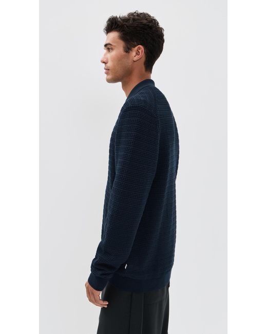 NN07 Blue Gustav Zip Top for men