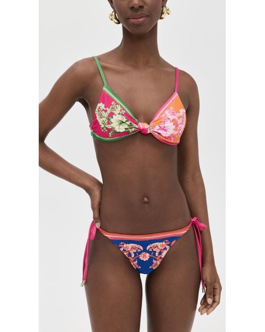 Farm Rio Red Full Tie Side Bikini Bottoms