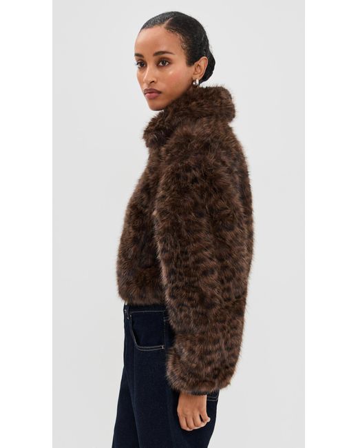 Blank NYC Brown Midnight Run Faux Fur Jacket