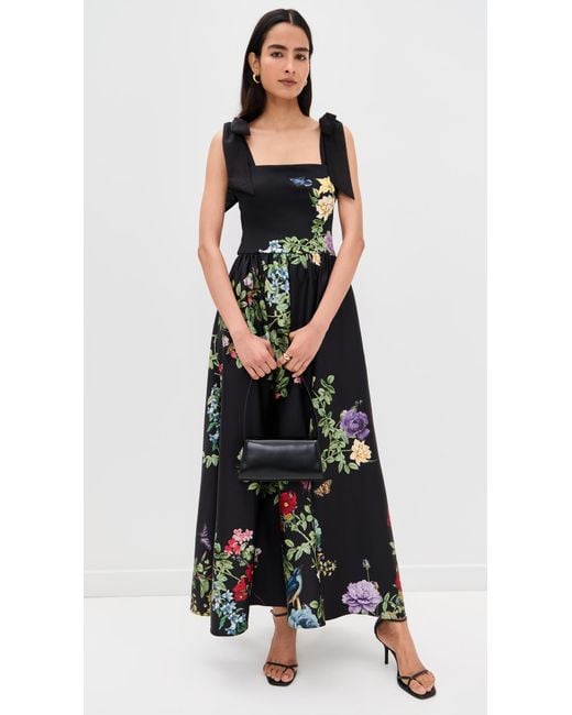 Alice + Olivia Black Oriana Drop Waist Dress