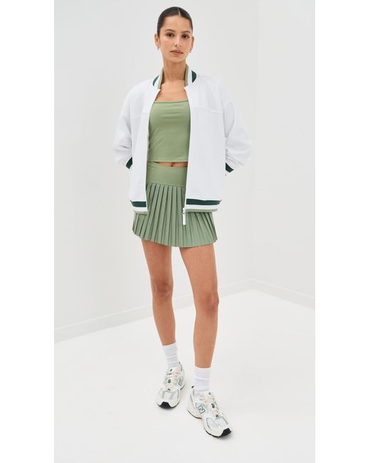 Z Supply White Hampton Varsity Jacket