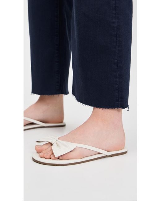 TKEES Black Lily Oversized Bow Flip Flops