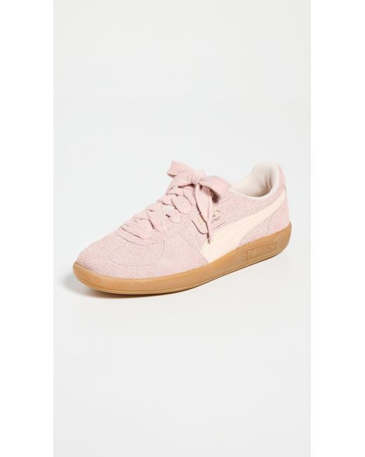 PUMA Pink Palermo Hairy Sneakers 10