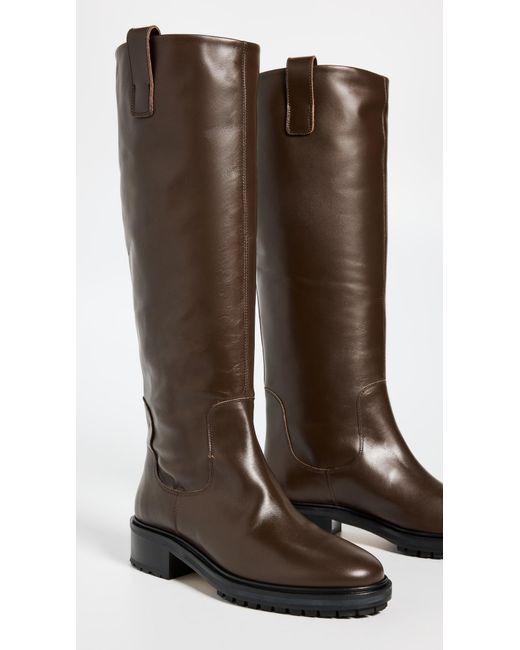 Aeyde Brown Henry Calf Leather Riding Boots