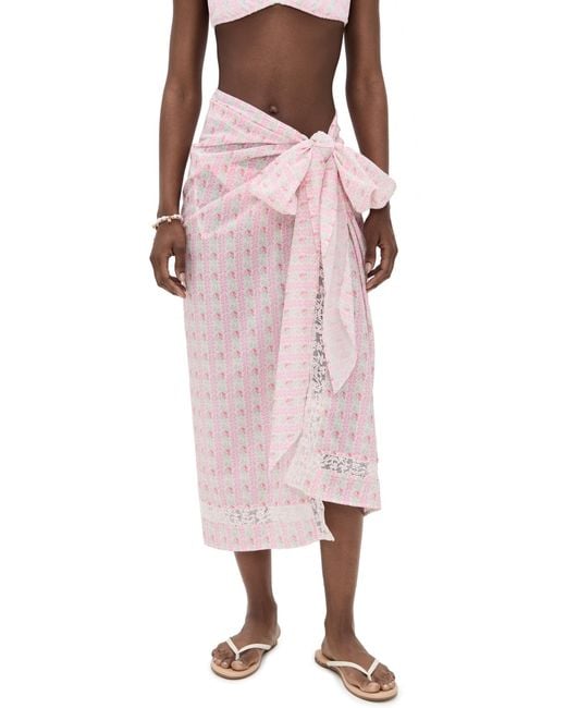 LoveShackFancy Pink Emabella Pareo