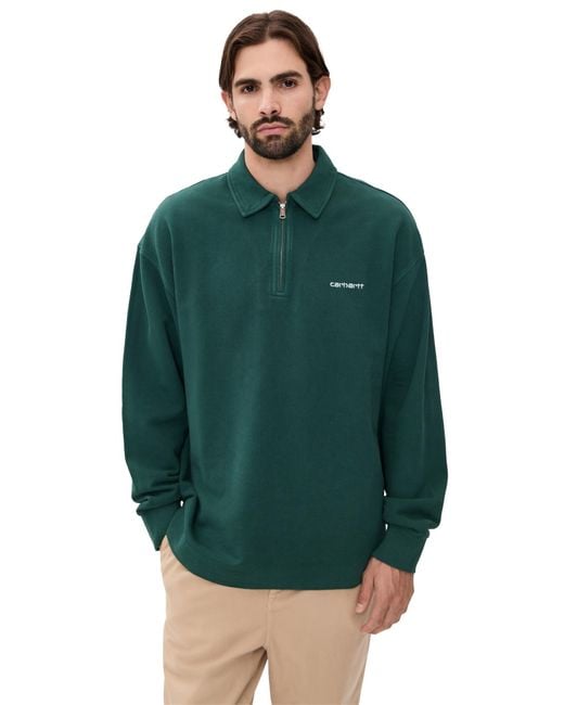 Carhartt Green Piqu Script Sweater for men
