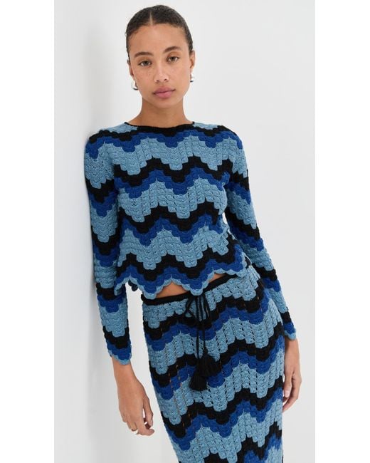 Escvdo Blue Safi Top