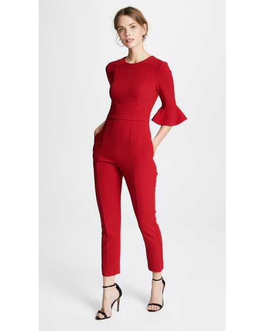 black halo red jumpsuit