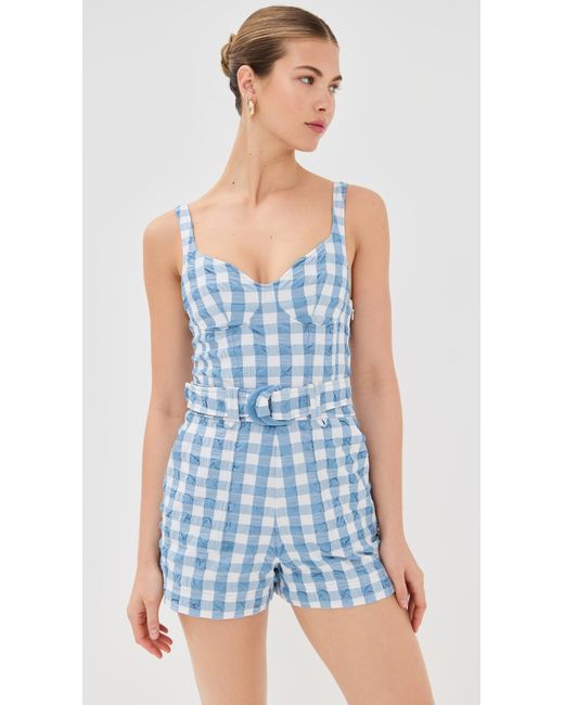 Jonathan Simkhai Blue Kai Bustier Romper