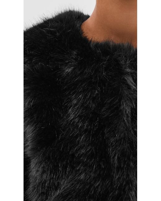 Blank NYC Black Cash Flow Faux Fur Jacket