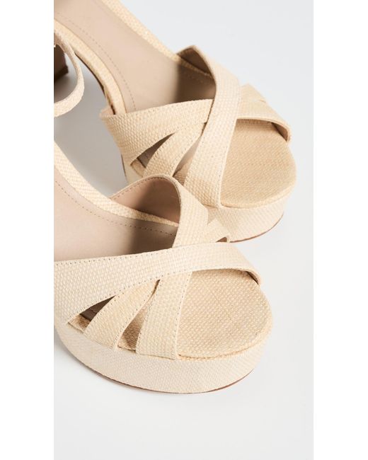 SCHUTZ SHOES Natural Keefa Platform Sandal Heels