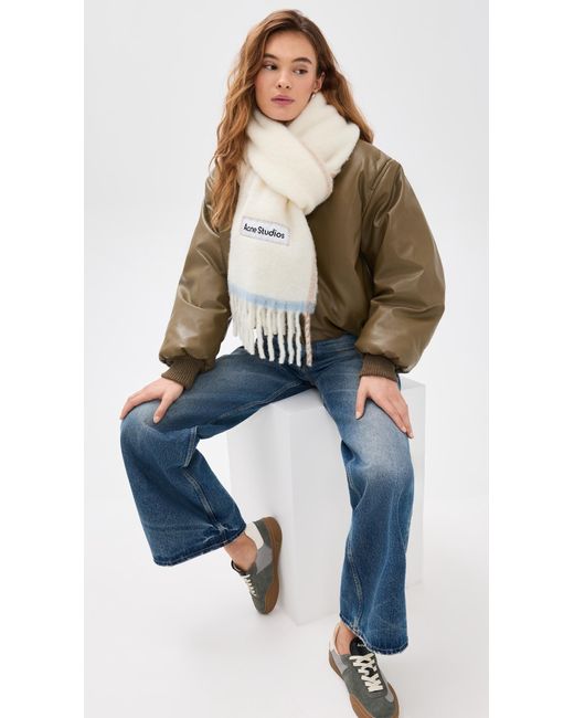 Acne White Vally Solid Scarf