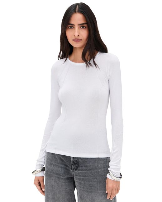 Helmut Lang White Bmx Raglan Top Soft