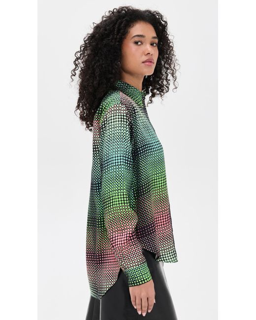 BruceGlen Green Button Up Blouse