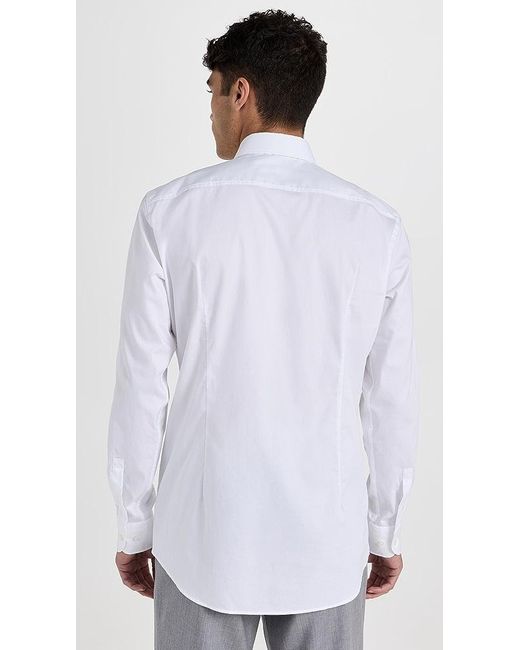 BOSS by HUGO BOSS Slim Fit Easy Iron Cotton Poplin Shirt in White for Men |  Lyst