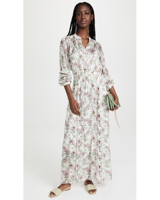 Rag & Bone Synthetic Calista Floral Maxi Dress in White Floral (White ...