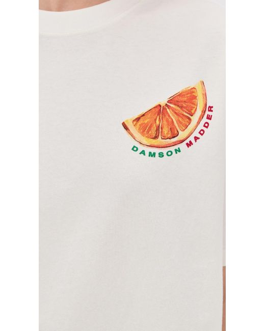 Damson Madder White Spritz Boyfriend Tee