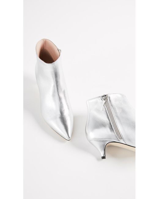 Silver kitten hotsell heel booties